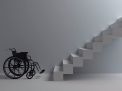 инвалидная коляска и лестница